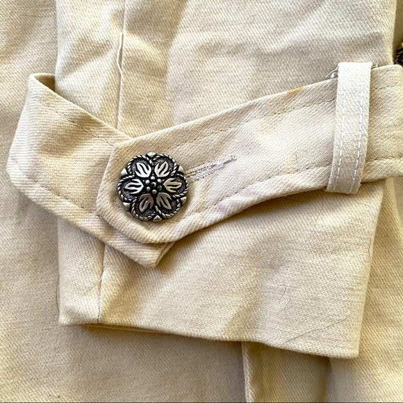 M2M Beige Tan Women’s Small Double Breasted Collared Trench Coat Korean Size 55 - Picture 5 of 12